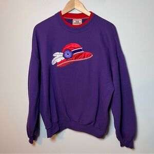 Vintage Red Hat Society Crewneck Women’s XL Top Stitch Embroidered Sweatshirt